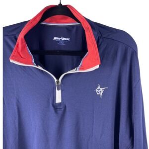 NWT White Water Mens XXL Blue 1/4‎ Zip Performance Shirt Fishing Golf Breathable